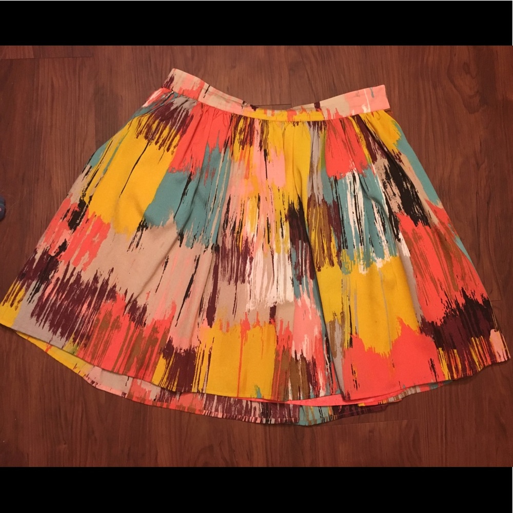 A-line colorful skirt